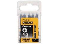 DeWalt Impact Torsion Bits PH2 x 50mm (Pack 5)