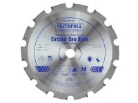 Faithfull TCT Circular Saw Blade Nail Cutting 184 x 16mm x 14T NEG