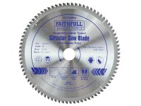 Faithfull TCT Circular Saw Blade Zero Degree 250 x 30mm x 80T