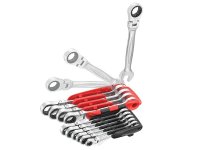 Facom 467BF.JP10PB Ratchet Combination Flexi Wrench Set 10 Piece