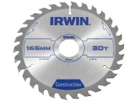Irwin Construction Circular Saw Blade 165 x 30mm x 30T ATB