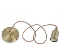 Mini Sun MiniSun Antique Brass Suspended Pendant with E27 Lampholder - (18862)