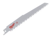 Milwaukee SAWZALL® Wood/Plastic Blade 150mm 6 tpi (3)