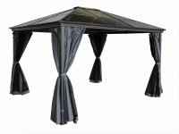 Lugano Premium Polycarbonate Gazebo 3×3.6m Grey