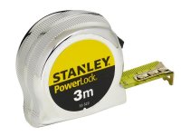 Stanley Tools PowerLock Classic Pocket Tape 3m (Width 19mm) (Metric only)