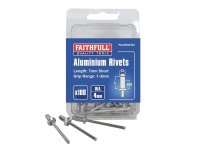Faithfull Aluminium Rivets 4 x 7mm Short (Pack of 100)