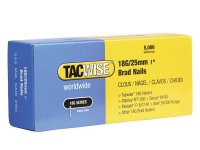 Tacwise 18 Gauge 25mm Brad Nails (Pack of 5000)