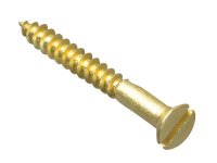 ForgeFix Wood Screw Slotted CSK Brass 1in x 4 Forge (Pack of 35)