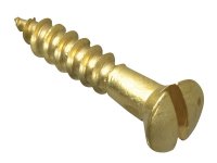 ForgeFix Wood Screw Slotted CSK Brass 3/4in x 6 Forge (Pack of 25)