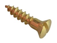 ForgeFix Wood Screw Slotted Raised Head ST Solid Brass 5/8in x 6 Forge (Pack of 25)