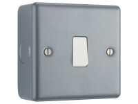 Masterplug Metal Clad 1-Gang 2-Way Light Switch