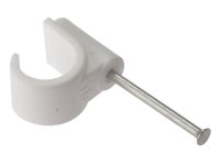 ForgeFix Pipe Clip with Masonry Nail 16mm (Box of 100)