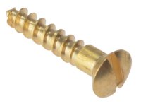 ForgeFix Wood Screw Slotted Raised Head ST Solid Brass 3/4in x 6 (Box of 200)