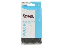 Velcro® Brand ONE-WRAP® Reusable Ties (Pack of 6) 12mm x 20cm Black