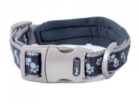 Petface Signature Padded Black Paws Collar - Small