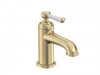 Tavistock Lansdown Brushed Brass Mono Basin Mixer with Click Waste