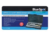 BlueSpot Tools Socket Set of 40 Metric & AF 1/4in & 3/8in Drive