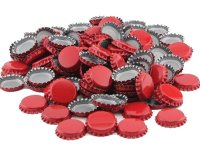 Crown Caps  - Beer Crowns - Red Pack of 100