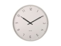 Present Time Wall Clock Stark Iron Matt - Warm Grey