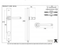 Polished Nickel Avon Slimline Lever Espag. Lock Set