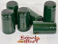 Heat Shrink Capsules - 6 Green wine bottle shrink caps