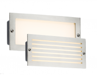 Knightsbridge 230V IP54 5W White LED Recessed Brick Light - Brushed Steel Fascia - (BLED5SW)