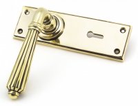 Aged Brass Hinton Lever Lock Set
