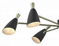 Dar Diego 6lt Pendant Black & Gold