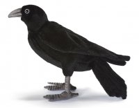 Soft Toy Bird, Black Crow by Hansa (31cm) 6266