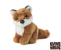 Fox Sitting Small Plush Soft Toy - 15cm - Living Nature