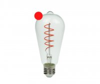 Pro-lite ST64 RED 4W ES DIMMABLE LED FILAMENT - (ST64/FILDIM/4W/ES/RED)