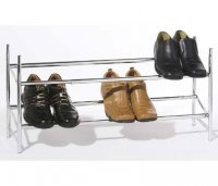 Premier Chrome Extendable 2 Tier Shoe Storage Rack