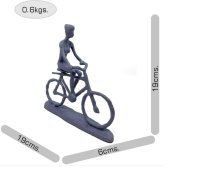 BICYCLE RIDE Elur Iron Figurine 19cm Grey Shimmer