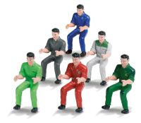 Siku World Set of 6 Tractor Drivers Figure - Scale 1:32 - 7071