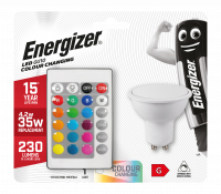 Energizer 4.2w LED GU10  RGB+W With Remote Control (S14544)