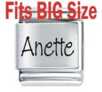 Anette Etched Name Charm - Fits BIG size 13mm