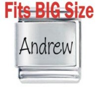 Andrew Etched Name Charm - Fits BIG size 13mm