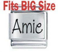 Amie Etched Name Charm - Fits BIG size 13mm