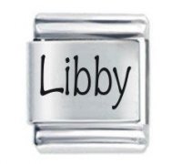 Libby Etched Name Charm - Fits BIG size 13mm
