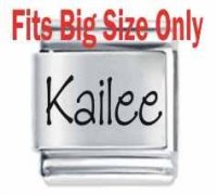 Kailee Etched Name Charm - Fits BIG size 13mm
