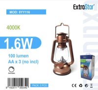 Extrastar LED Dimmable Camping Lantern 1.6W 4000K