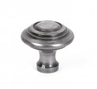 Natural Smooth Ringed Cabinet Knob - Large