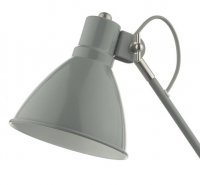 Dar Eunice Task Lamp Grey & Satin Nickel