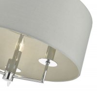 Dar Jamelia 3lt Pendant Polished Chrome & Grey