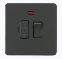 Knightsbridge Screwless 13A Switched Fused Spur Unit with Neon - Anthracite - (SF6300NAT)