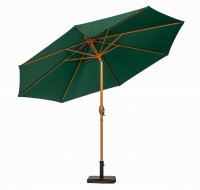 Green 3m Woodlook Crank and Tilt Parasol