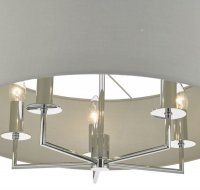 Dar Jamelia 5 Light Pendant Polished Chrome & Grey