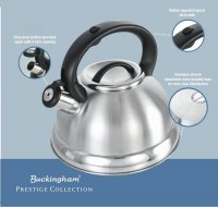 Buckingham Whistling Kettle 3lt - Matt Stainless Steel