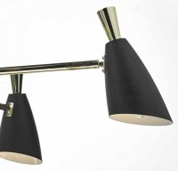 Dar Diego 6lt Pendant Black & Gold