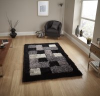 Think Rugs Noble House JR04 Black - Various Sizes